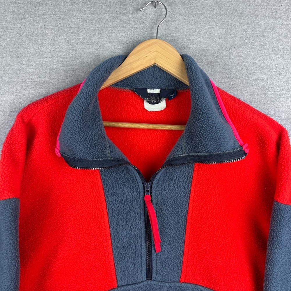 Red and Grayā Fleece Pullover